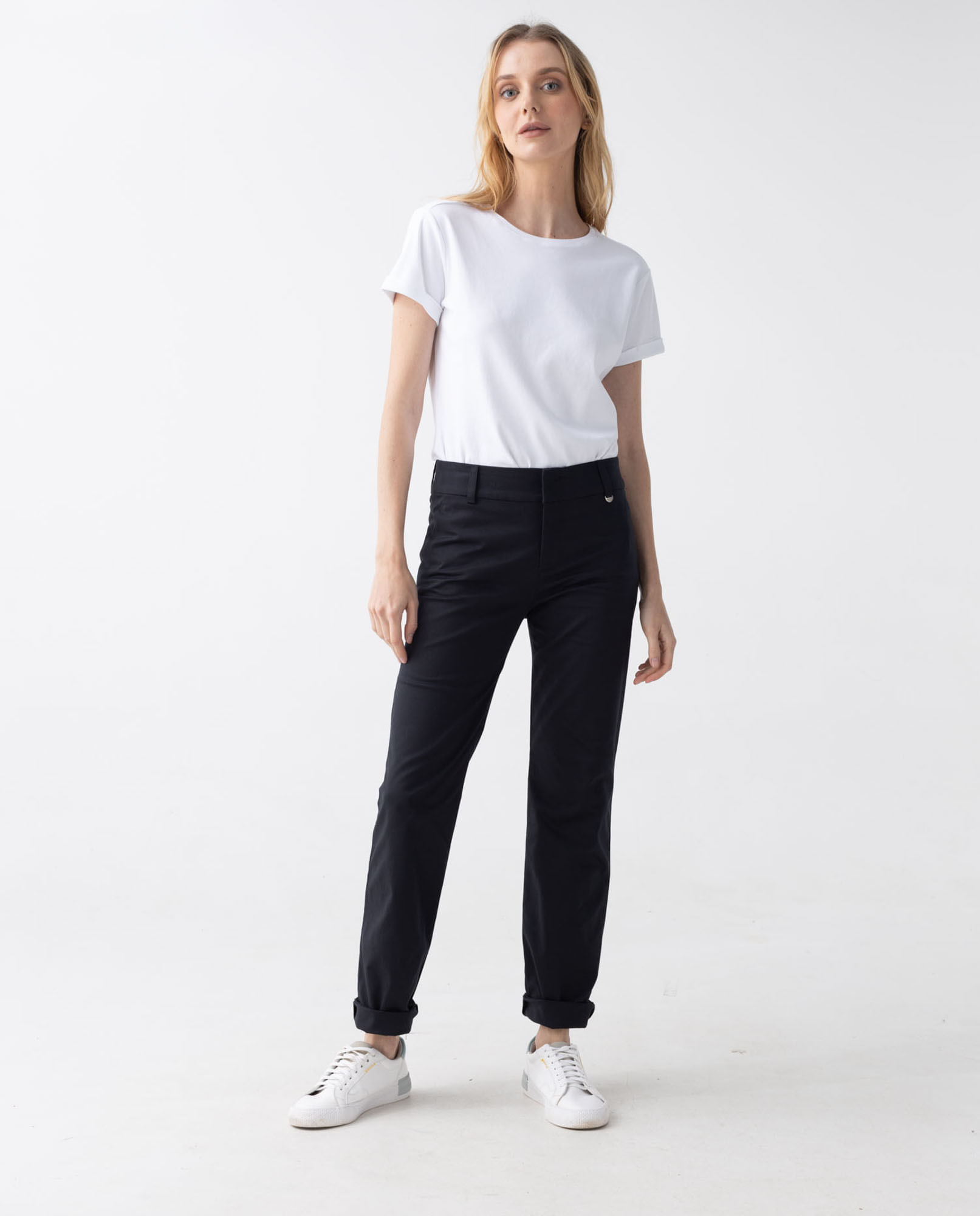 Pantalón para mujer estilo chino Recto