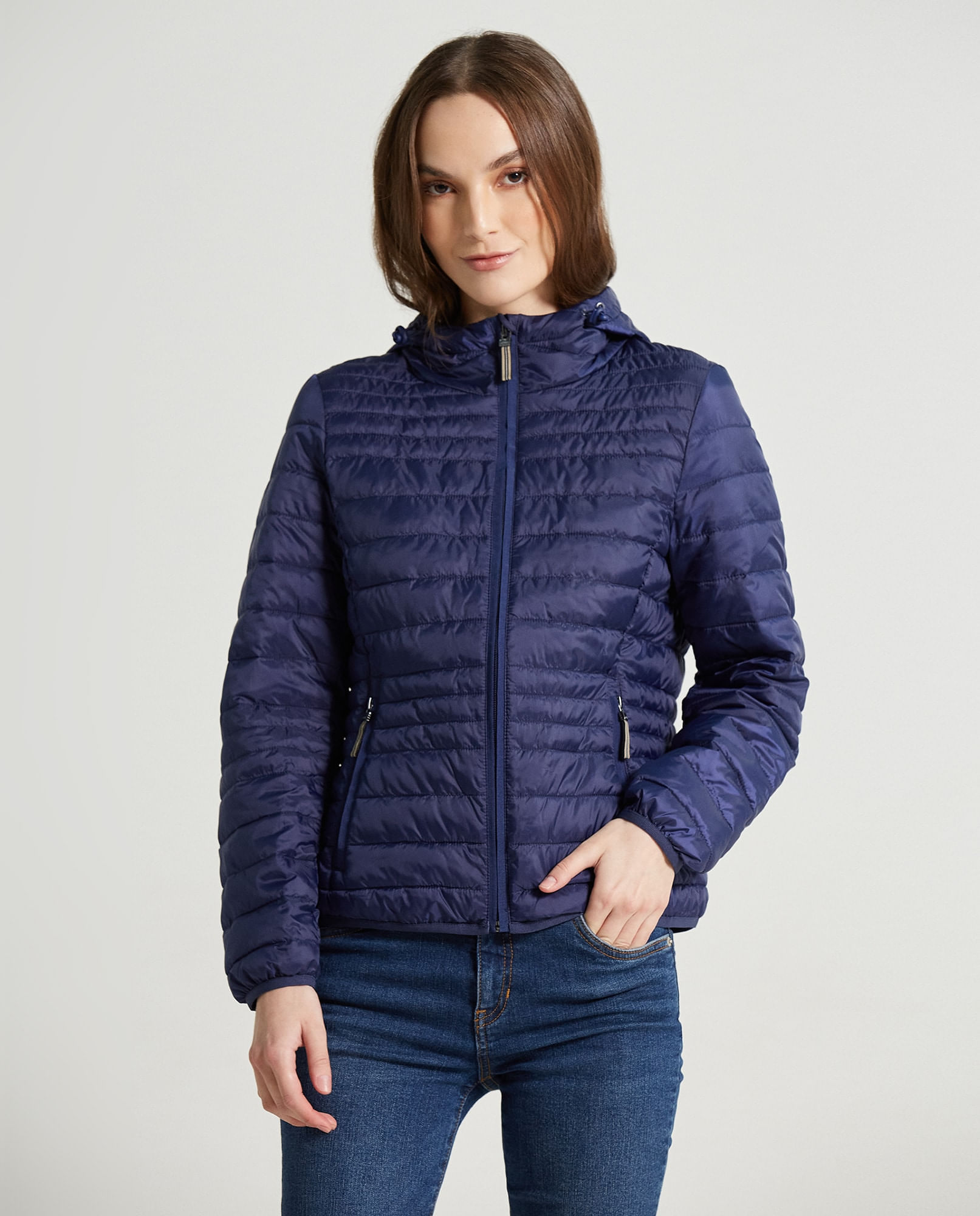 Chaqueta para mujer ligera acolchada en poliéster reciclado