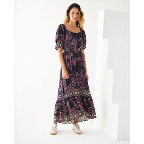 Vestido midi estampado para mujer