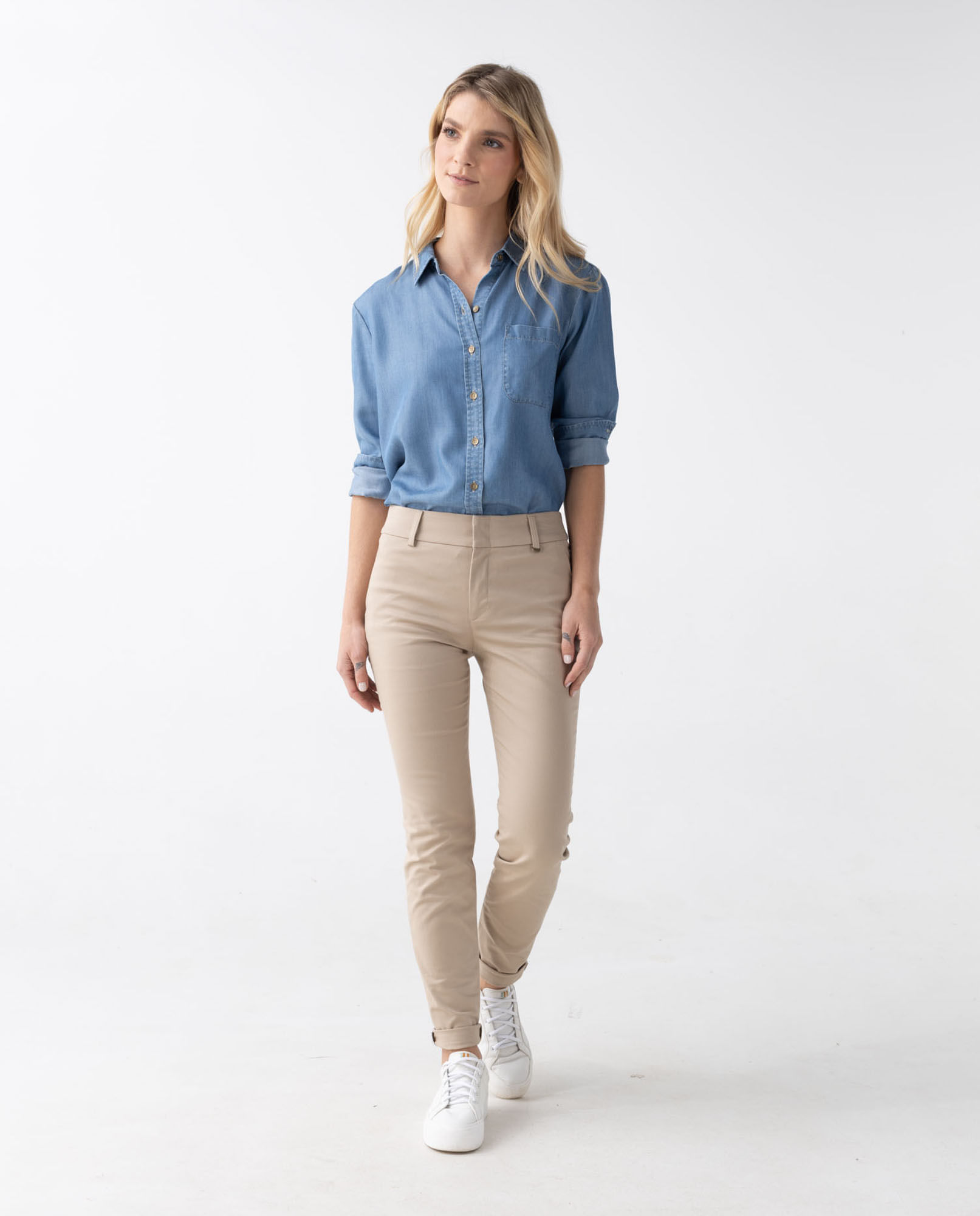 Pantalón para mujer estilo chino Skinnny