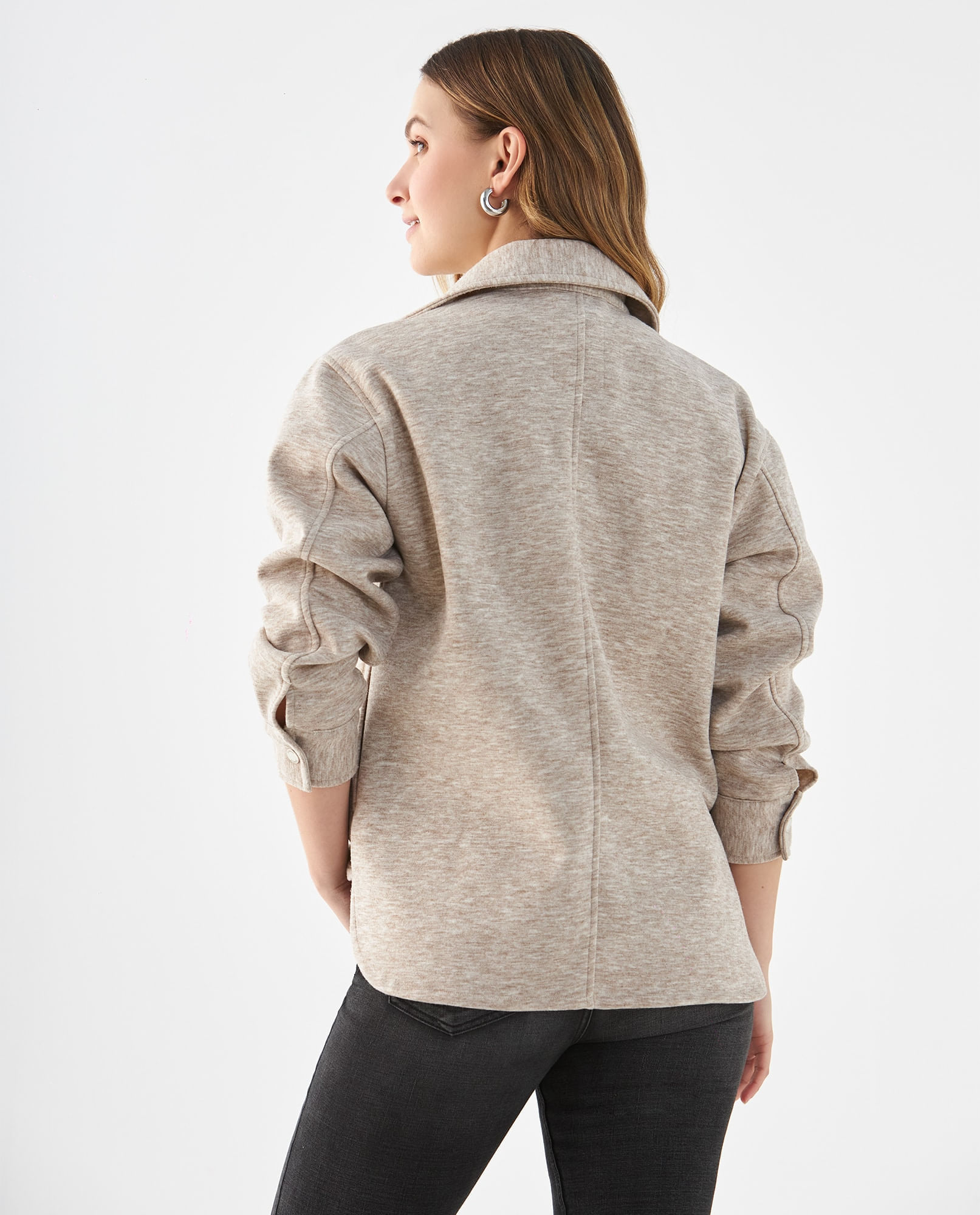Chaqueta con ajuste de broches para mujer