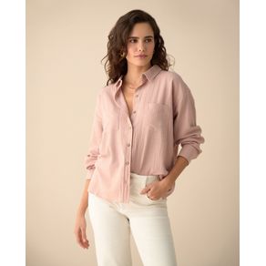 Camisa de tela con textura para mujer