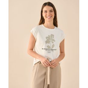 Camiseta clásica manga sisa para mujer