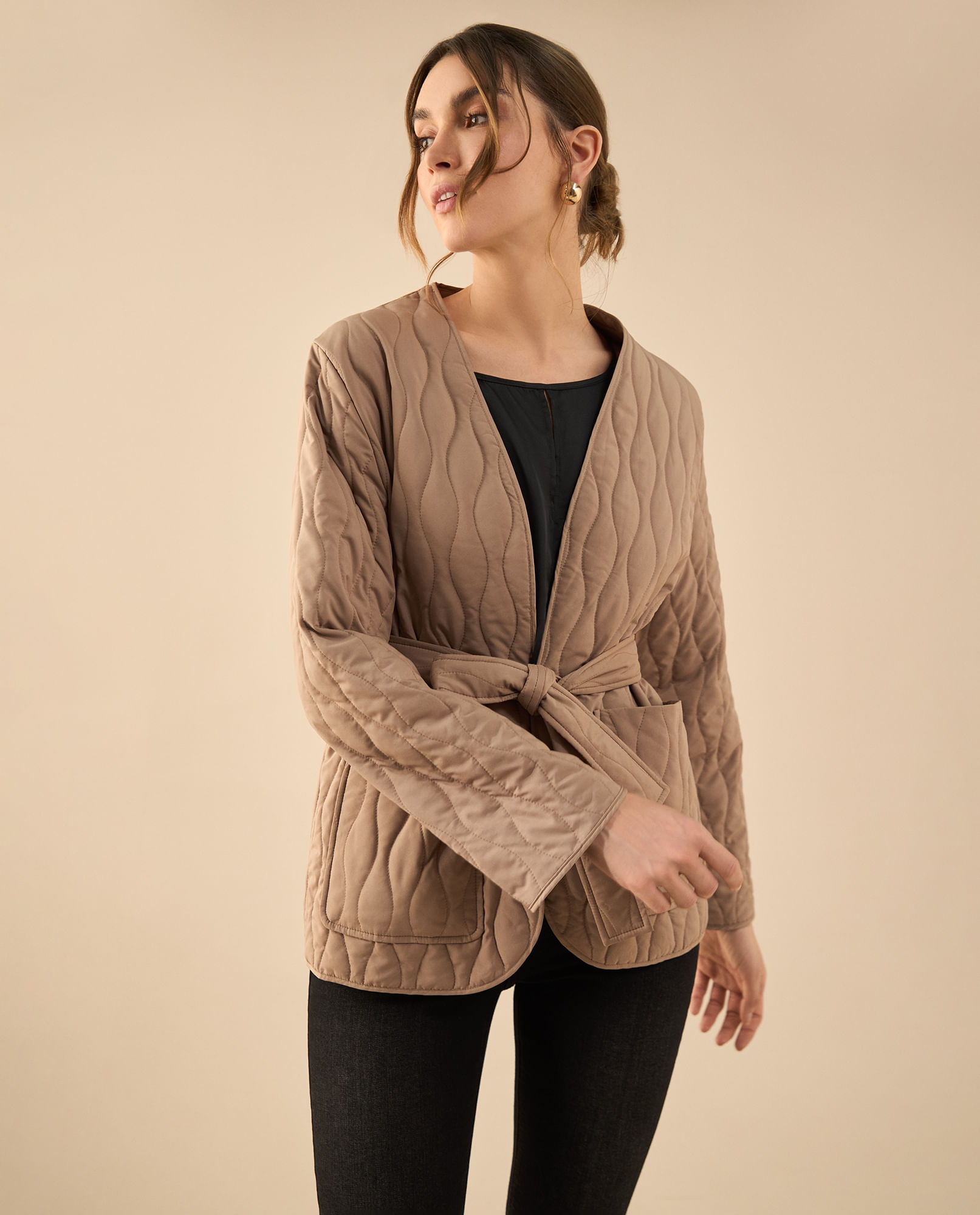 Chaqueta abullonada para mujer