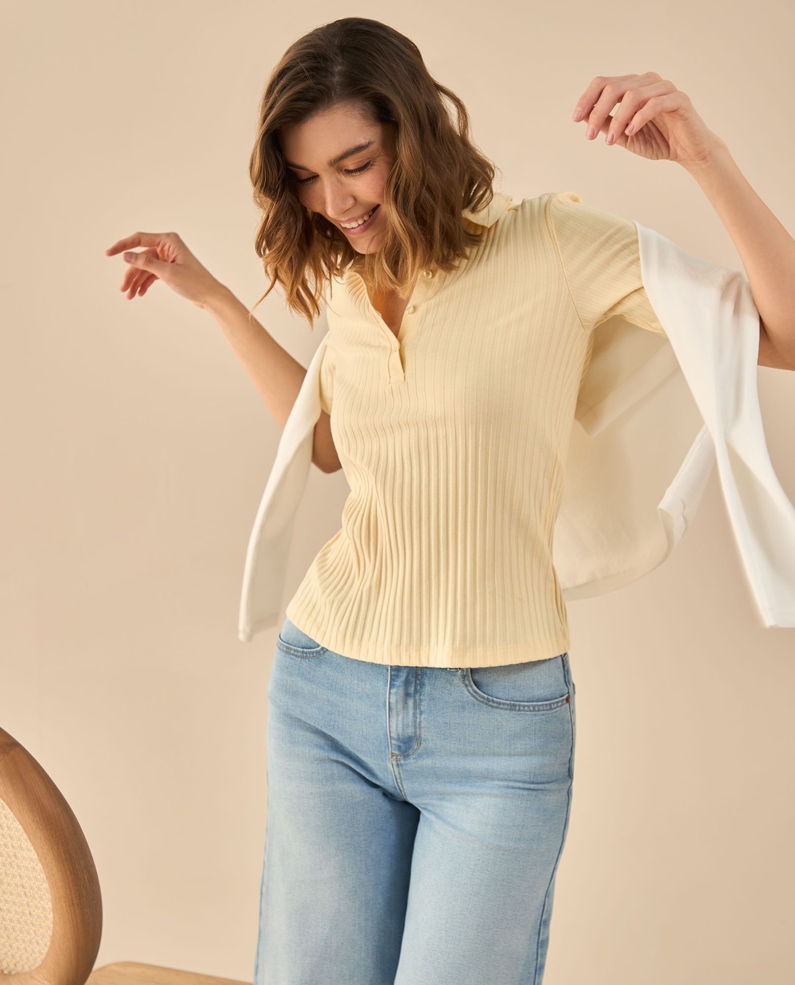 Camiseta tipo polo para mujer