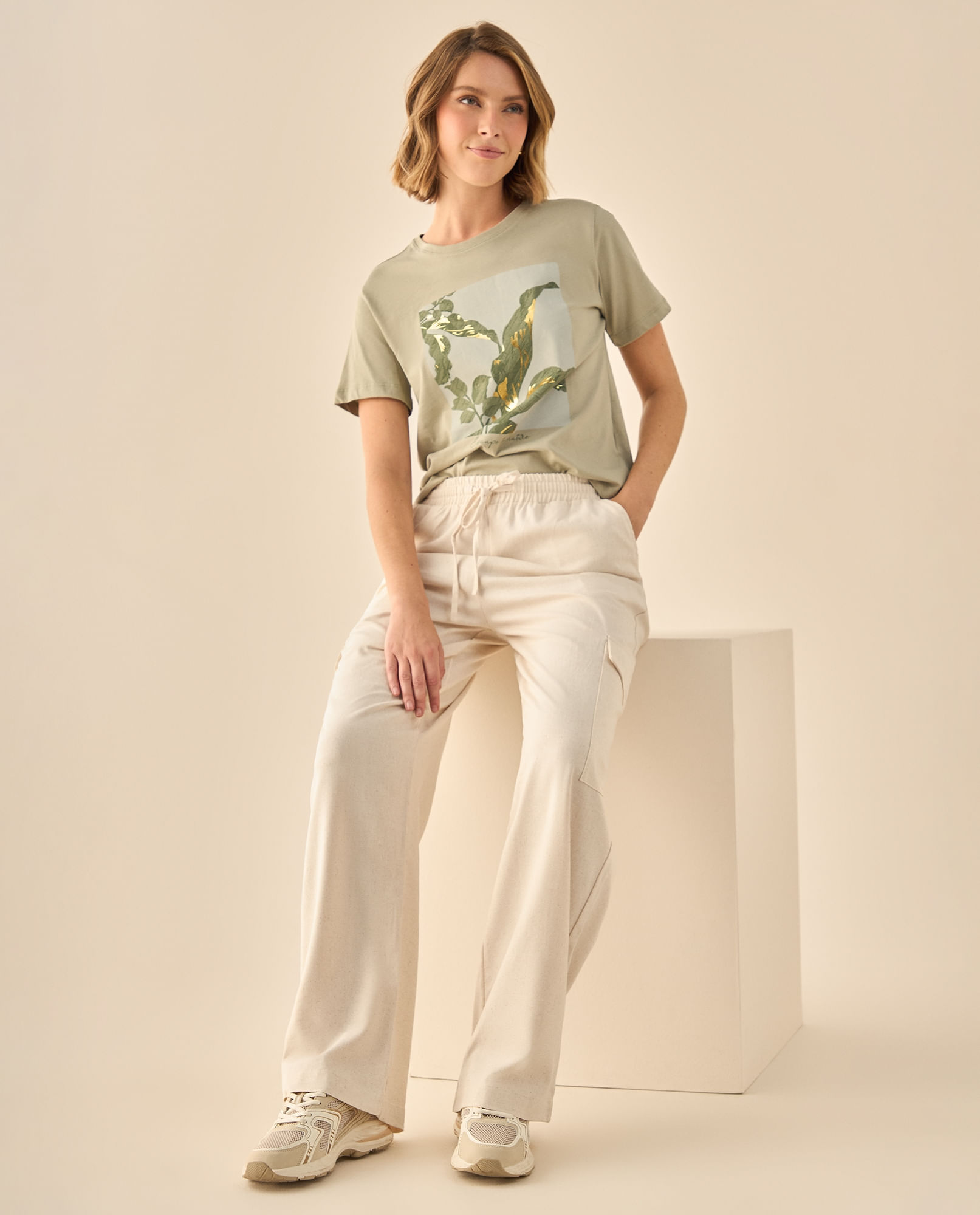 Pantalón Cargo con Cintura Elástica