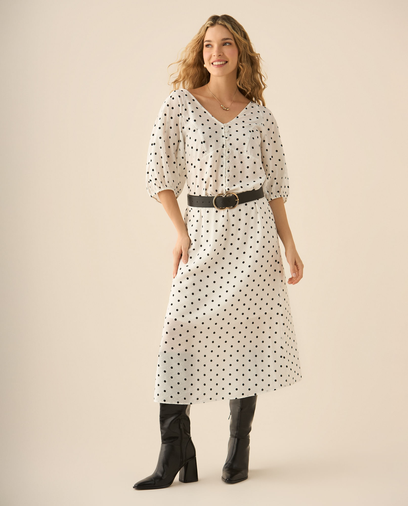 Camisa con escote en V para mujer