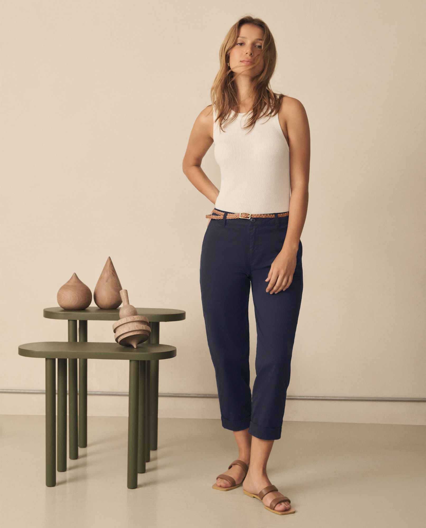 Pantalón elegante bota recta para mujer
