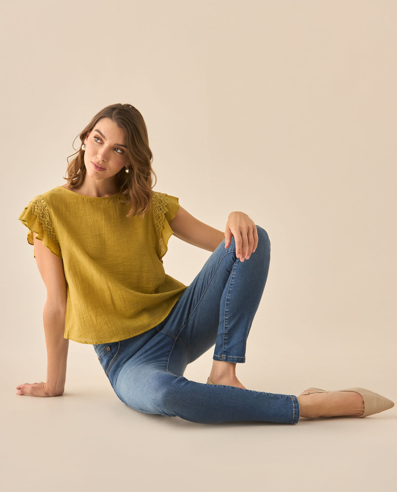 Jean Skinny cinco bolsillos para mujer