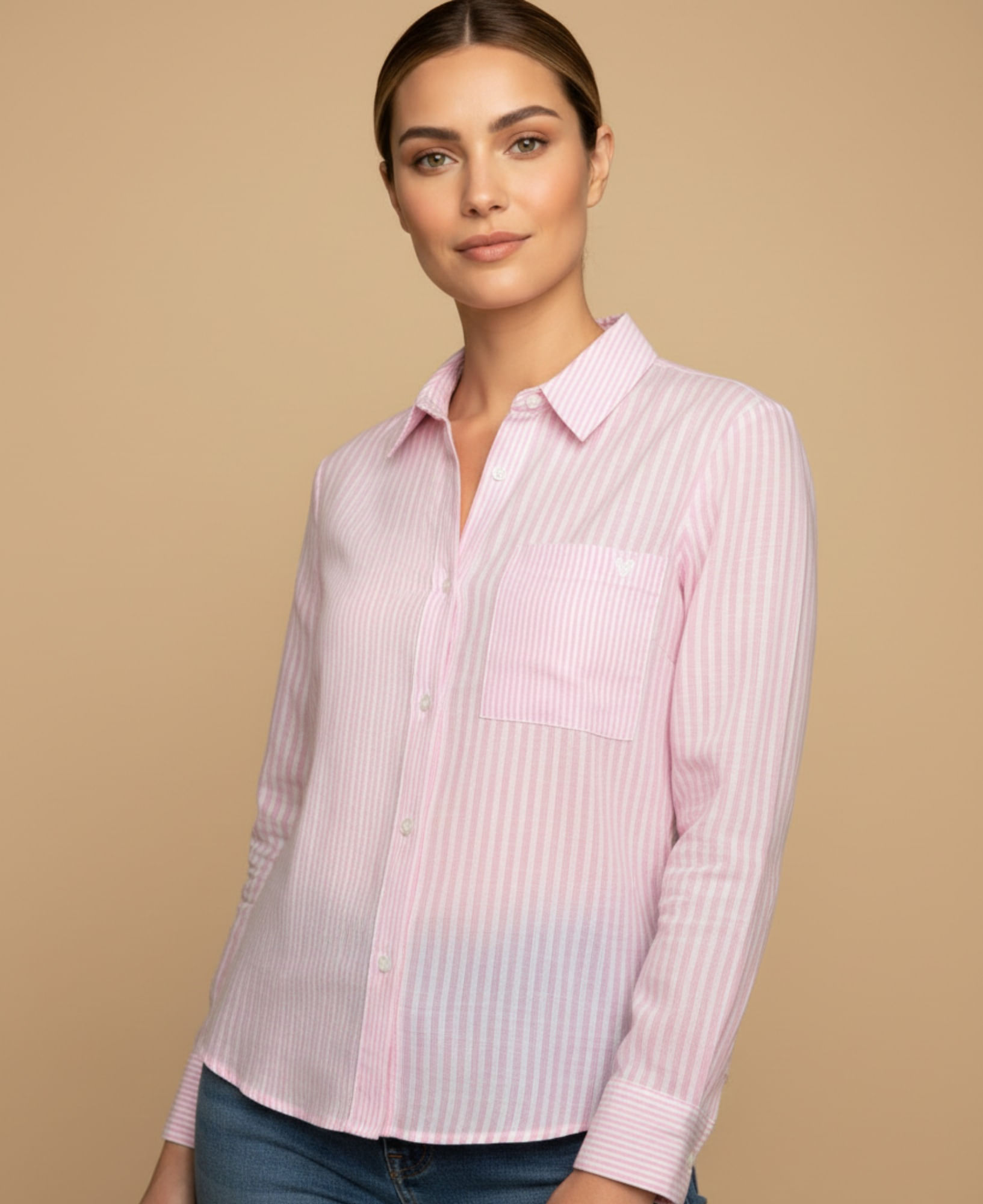 Camisa con Rayas Verticales Clásicas