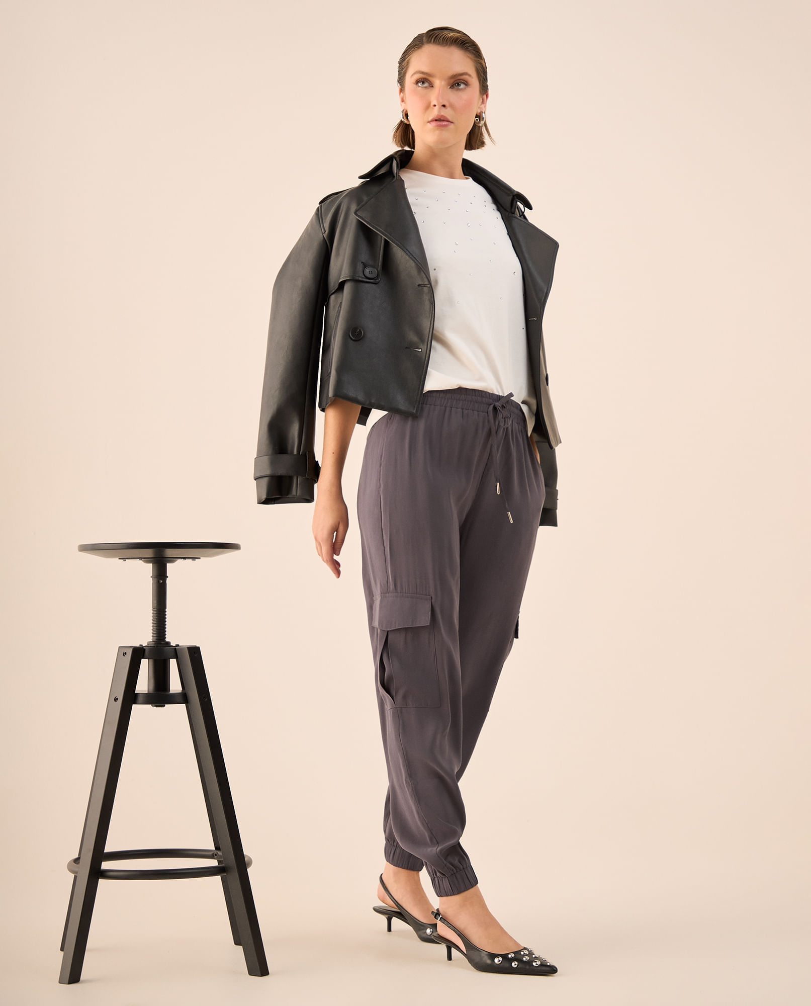 Pantalón Cargo con Cintura Elástica