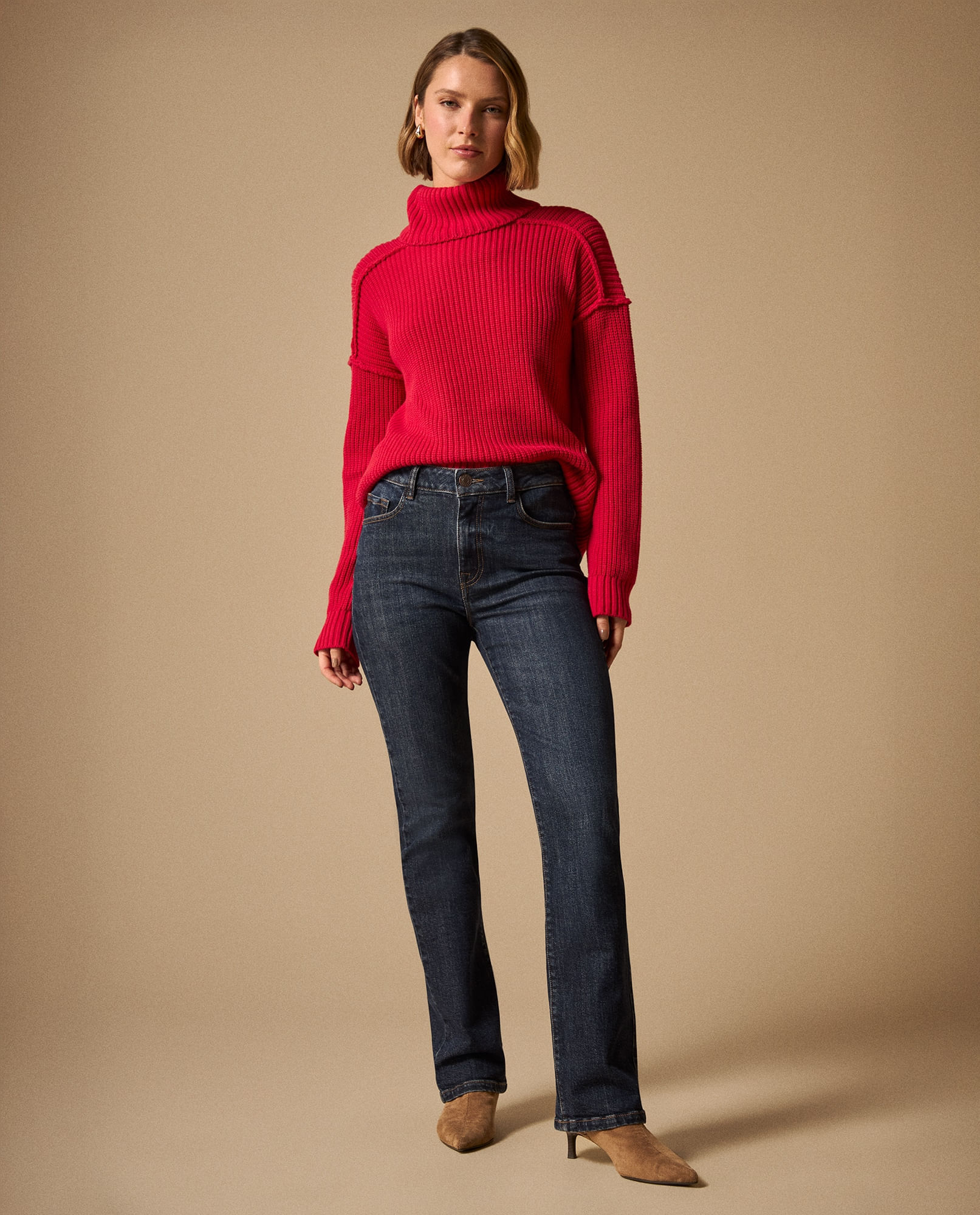 Jean Straight Azul Oscuro con Stretch Suave