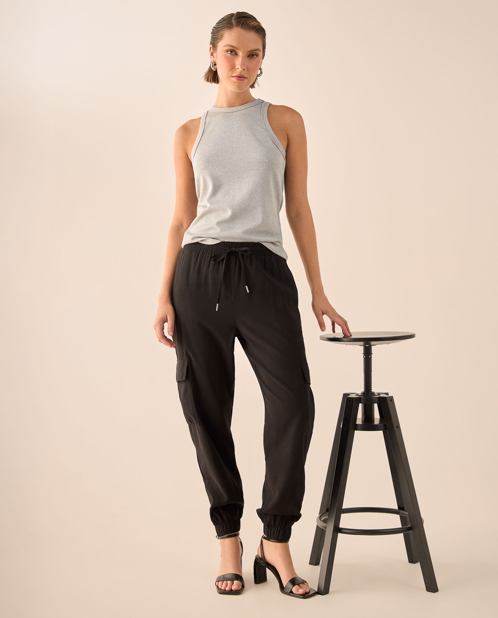 Pantalón Cargo con Cintura Elástica